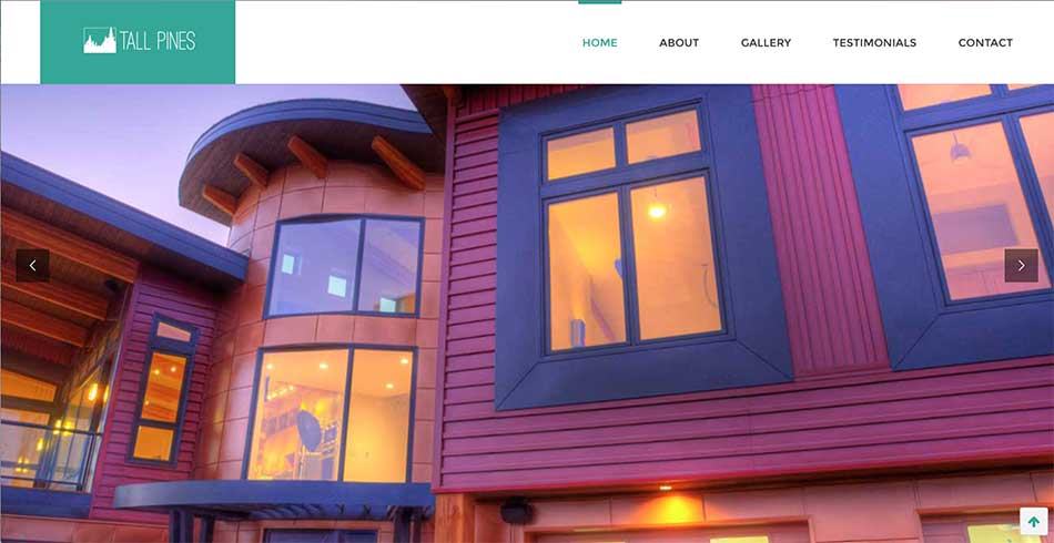 New Tall Pines Construction Website Development Build